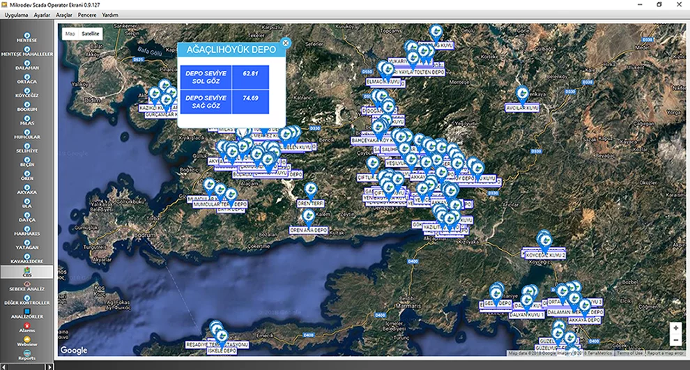 Muğla Su ve Kanalizasyon İdaresi (MUSKİ) Su SCADA Sistemi